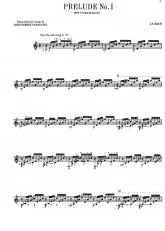 télécharger la partition d'accordéon Prelude en C major pour guitare au format PDF
