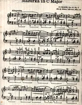 télécharger la partition d'accordéon Mazurka in C Major au format PDF