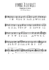 télécharger la partition d'accordéon HYMNE A LA NUIT au format PDF