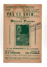 télécharger la partition d'accordéon PAS CE SOIR au format PDF
