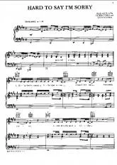 télécharger la partition d'accordéon Chicago Hard to Say I'm Sorry (Piano + Vocal) au format PDF