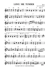 télécharger la partition d'accordéon LOVE ME TENDER au format PDF
