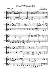 télécharger la partition d'accordéon GUANTANAMERA Clarinet Duo au format PDF
