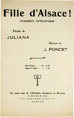 télécharger la partition d'accordéon Fille d'Alsace ! (Chanson patriotique) au format PDF