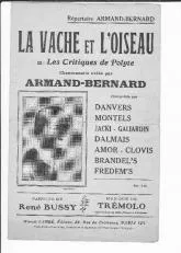 télécharger la partition d'accordéon LA VACHE ET L'OISEAU au format PDF