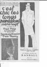 télécharger la partition d'accordéon C'est chic les longs pantalons (Oxford Bags) au format PDF