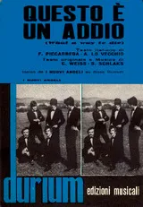 télécharger la partition d'accordéon Questo è un addio (What a way to die) au format PDF