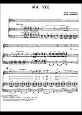 télécharger la partition d'accordéon Ma vie (Slow Lent) au format PDF
