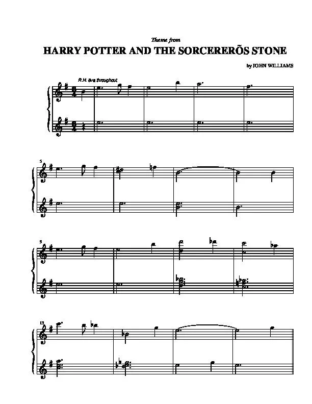 télécharger la partition d'accordéon Harry Potter Theme  au format PDF