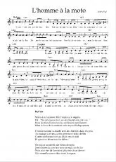 télécharger la partition d'accordéon L'homme à la moto (Chant : Edith Piaf) au format PDF