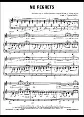télécharger la partition d'accordéon No regrets (Non je ne regrette rien) (Chant : Edith Piaf) au format PDF