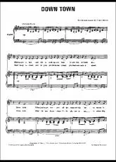 télécharger la partition d'accordéon Down town (Chant : Petula Clark) au format PDF