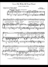 télécharger la partition d'accordéon Love me with all of your heart (Cuando calienta el sol) au format PDF