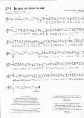 télécharger la partition d'accordéon Je suis né dans la rue (Chant : Johnny Hallyday) au format PDF