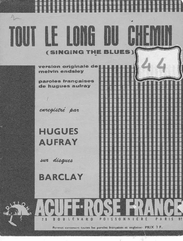 télécharger la partition d'accordéon Tout le long du chemin (Singing the blues) au format PDF
