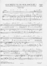télécharger la partition d'accordéon Que reste t'il de nos amours (Du Film : La cavalcade des heures) au format PDF