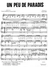 télécharger la partition d'accordéon Un peu de paradis (Chant : Joe Dassin) au format PDF