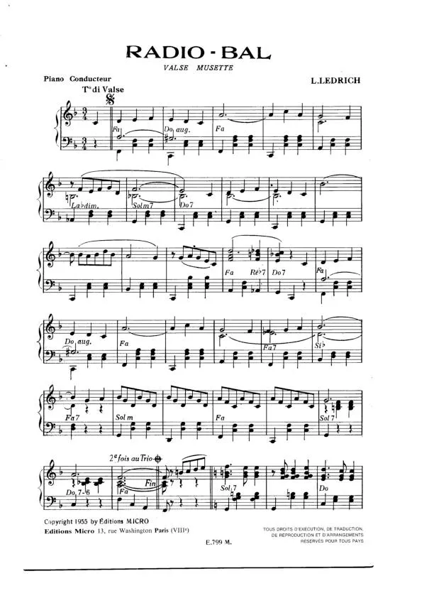 télécharger la partition d'accordéon Radio Bal (Valse Musette) au format PDF