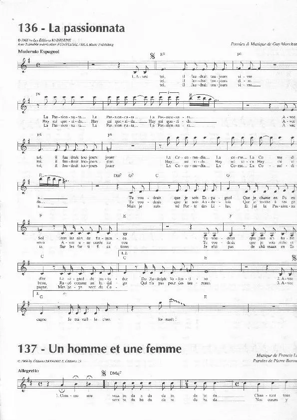 télécharger la partition d'accordéon La passionnata au format PDF