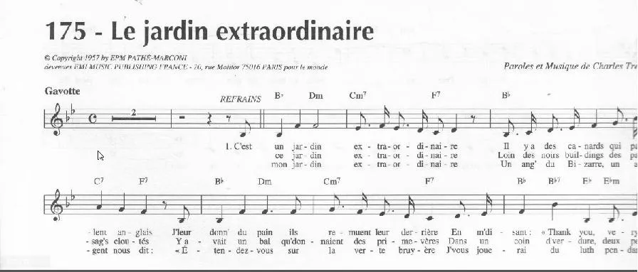 télécharger la partition d'accordéon Le jardin extraordinaire au format PDF