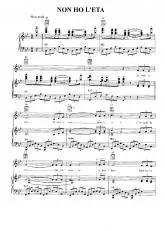 télécharger la partition d'accordéon Non Ho L'Eta (Je suis à toi) (Per Amarti) (Piano) au format PDF