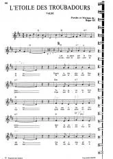 télécharger la partition d'accordéon L'étoile des troubadours (Valse Chantée) au format PDF