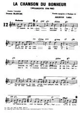 télécharger la partition d'accordéon La chanson du bonheur (Solamente una vez) au format PDF