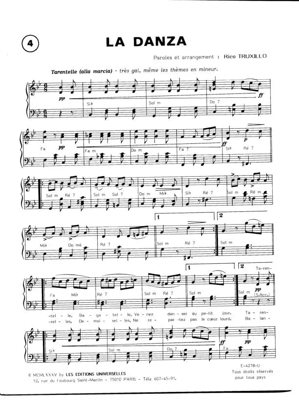 télécharger la partition d'accordéon La danza (Tarentelle) au format PDF