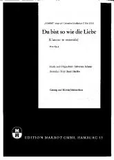 télécharger la partition d'accordéon Du bist so wie die Liebe (L'amour te ressemble) au format PDF