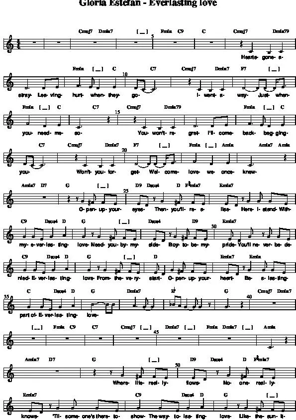 télécharger la partition d'accordéon Everlasting love au format PDF