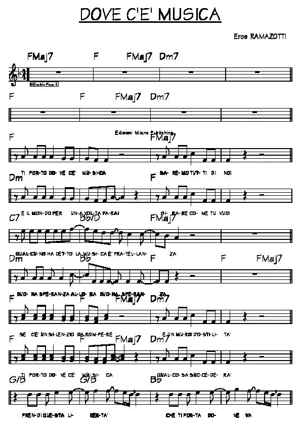 télécharger la partition d'accordéon Dove C' E' Musica au format PDF