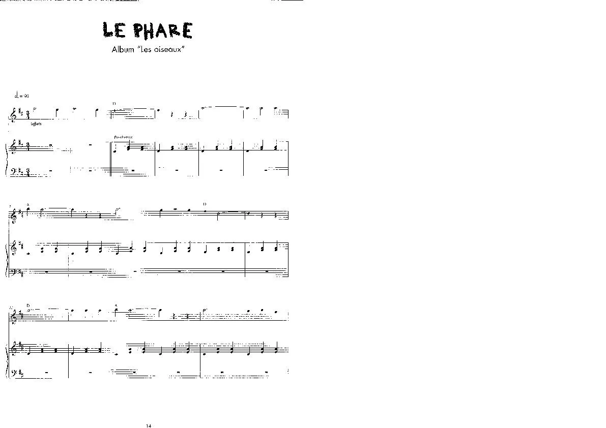 télécharger la partition d'accordéon Le Phare au format PDF