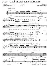 télécharger la partition d'accordéon Chatelet Les Halles (Chant : Florent Pagny) au format PDF