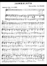 télécharger la partition d'accordéon Jambalaya (On the bayou) au format PDF
