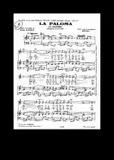 télécharger la partition d'accordéon La Paloma (La Colombe) au format PDF