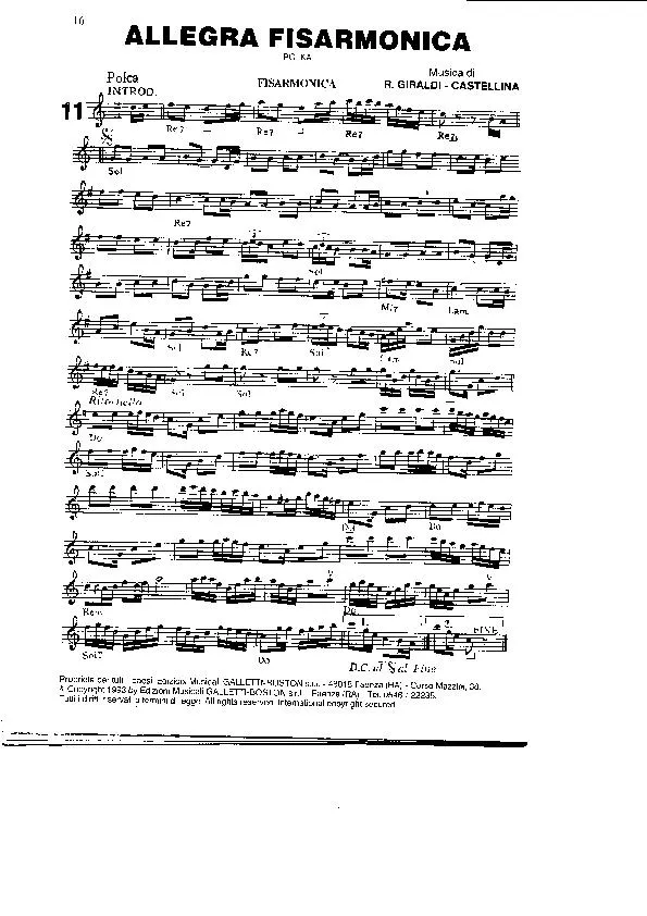 télécharger la partition d'accordéon Allegra fisarmonica (Polka) au format PDF