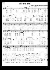 télécharger la partition d'accordéon Say Say Say au format PDF