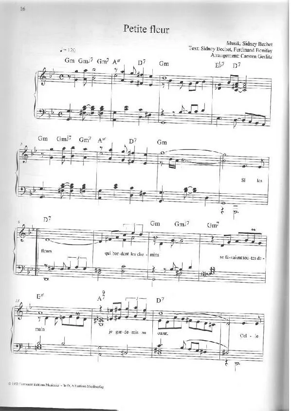 télécharger la partition d'accordéon Petite fleur (Arrangement : Carsten Gerlitz) (Slow) au format PDF