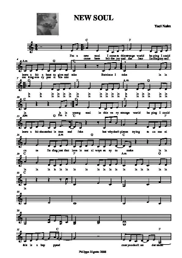 télécharger la partition d'accordéon New Soul au format PDF
