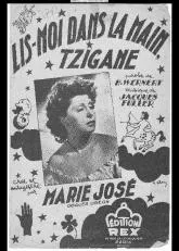télécharger la partition d'accordéon Lis moi dans la main Tzigane (Chant : Marie José) (Tango Chanté) au format PDF