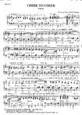 télécharger la partition d'accordéon Cheek to cheek (Fox Trot) au format PDF