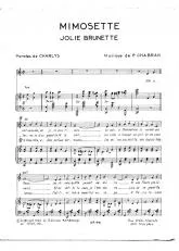 télécharger la partition d'accordéon Mimosette Jolie Brunette au format PDF