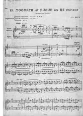 télécharger la partition d'accordéon Toccata et fugue en Ré mineur au format PDF