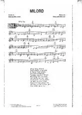 télécharger la partition d'accordéon Milord (Chant : Edith Piaf) au format PDF