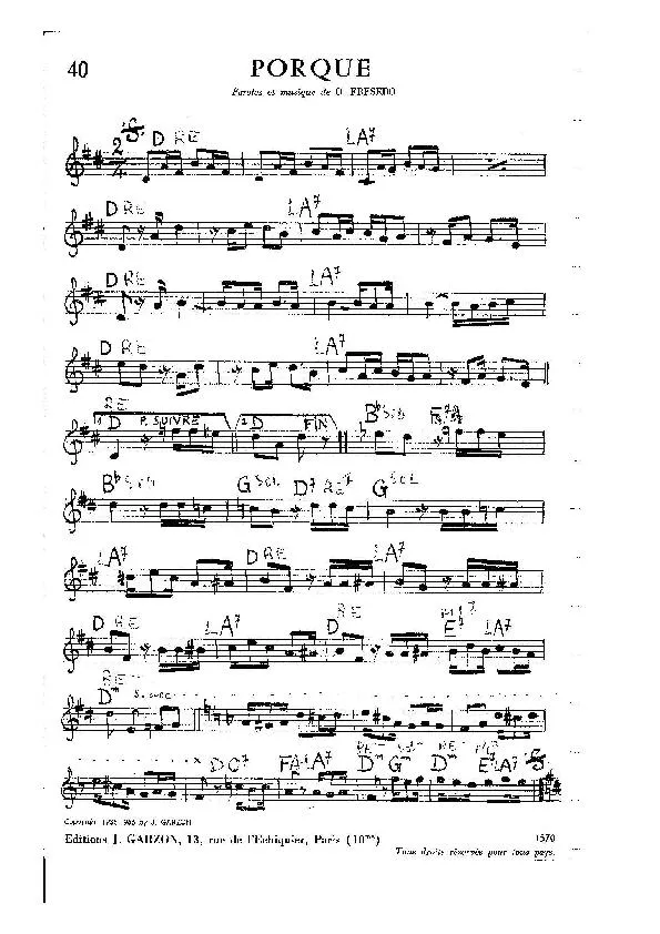 télécharger la partition d'accordéon Porque (Tango) au format PDF