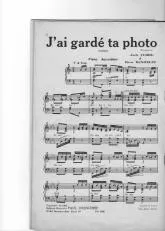 télécharger la partition d'accordéon J'ai gardé ta photo (Tango) au format PDF