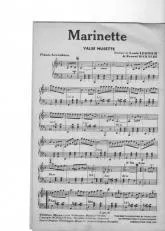 télécharger la partition d'accordéon Marinette (Valse Musette) au format PDF