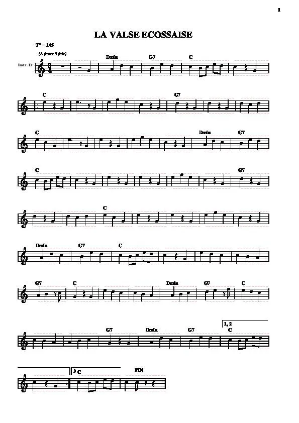 télécharger la partition d'accordéon La valse écossaise (Transcription) au format PDF