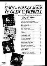 télécharger la partition d'accordéon Recueil : Enjoy the Golden Songs of Glen Campbell (25 Titres) au format PDF