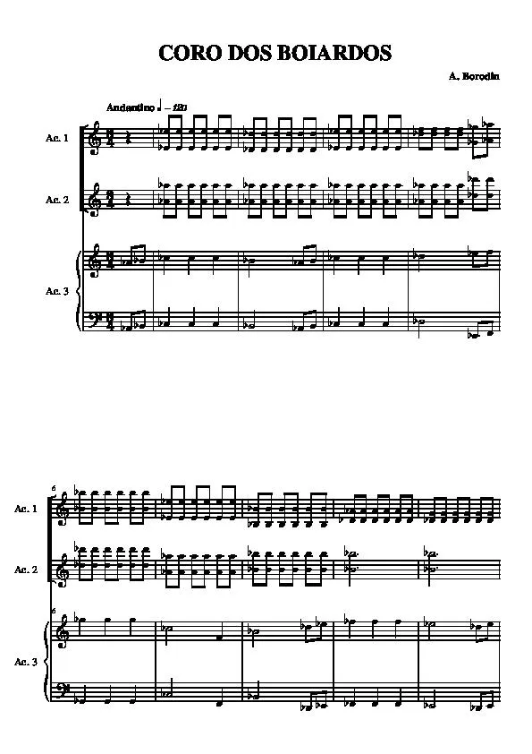 télécharger la partition d'accordéon Coro dos Boiardos (Trio d'Accordéons) au format PDF